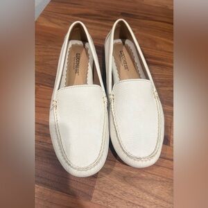 Lucchese Women's Cream Leather Flats / Loafers / shoes